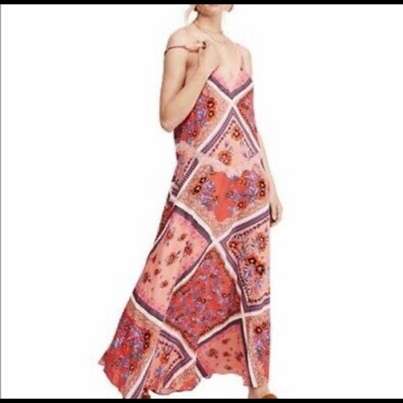 NWT Free People Boho Stevie Maxi Dress in Red - Picture 4 of 10